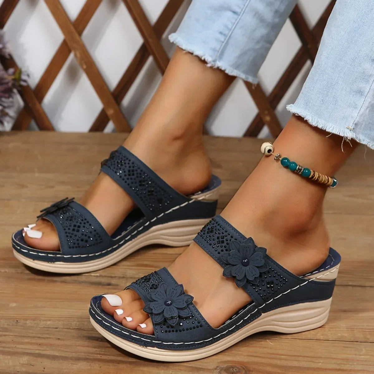 Sandalias Cuña Retro Tandil