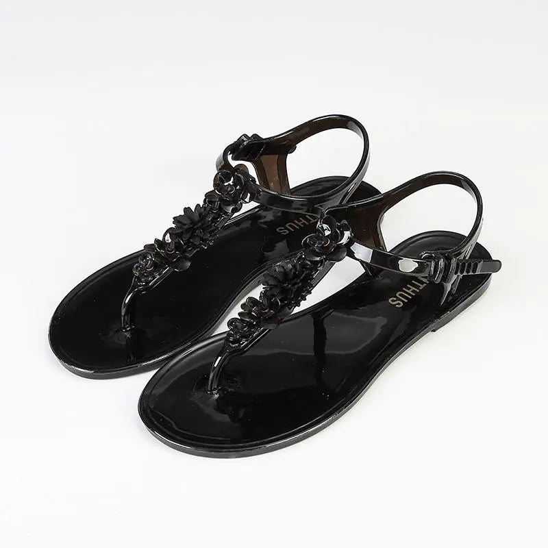 Sandalias Taco Bajo Ónix