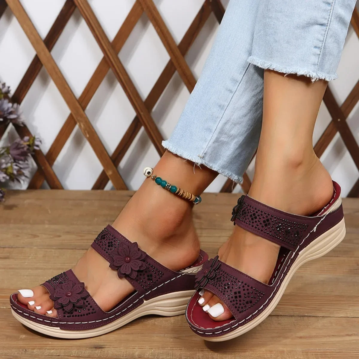 Sandalias Cuña Retro Tandil