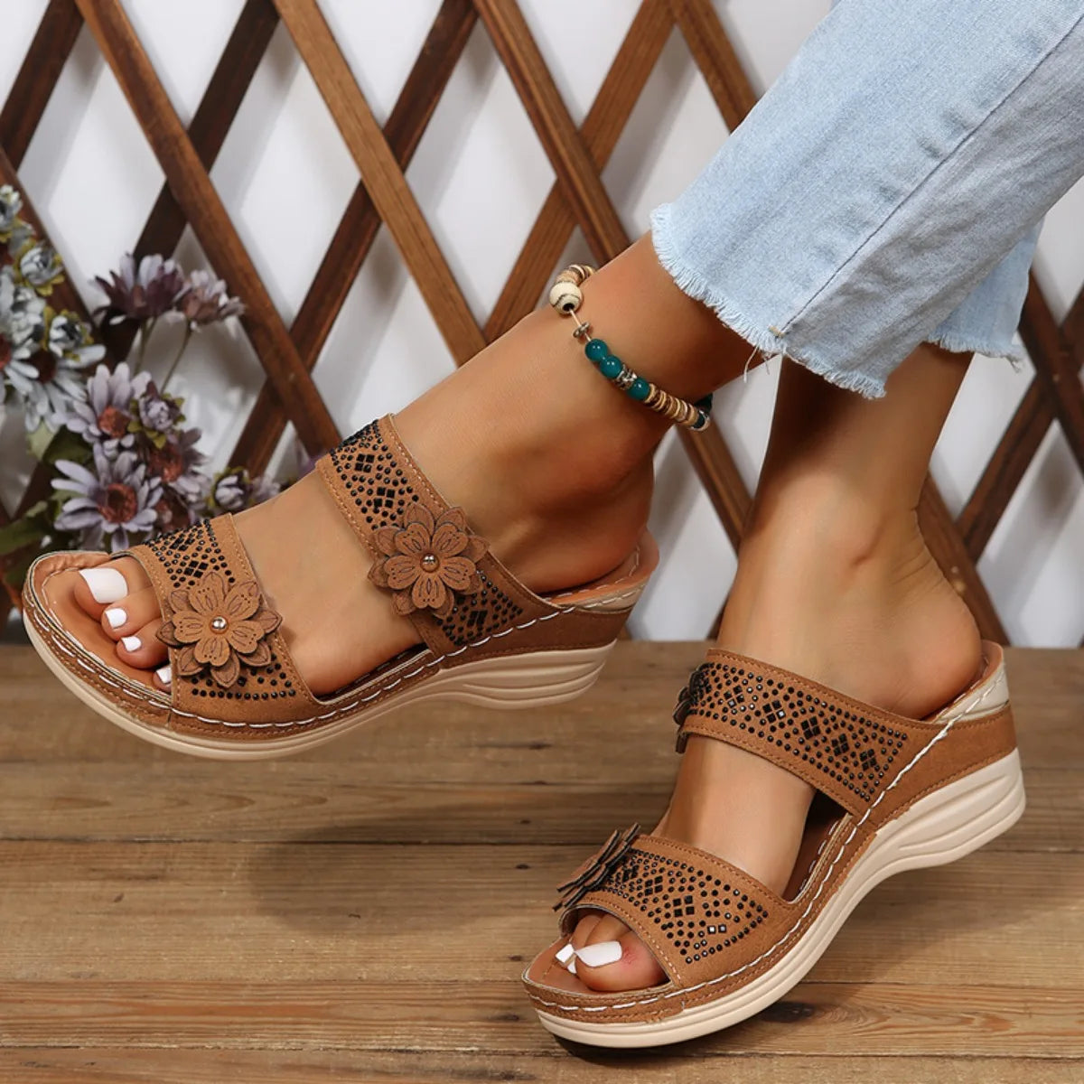 Sandalias Cuña Retro Tandil