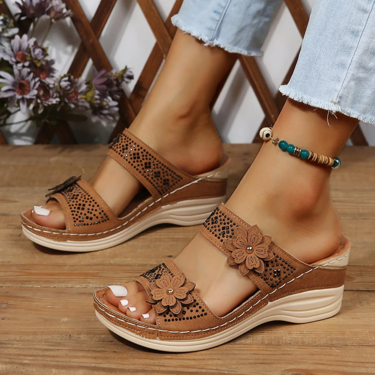 Sandalias Cuña Retro Tandil