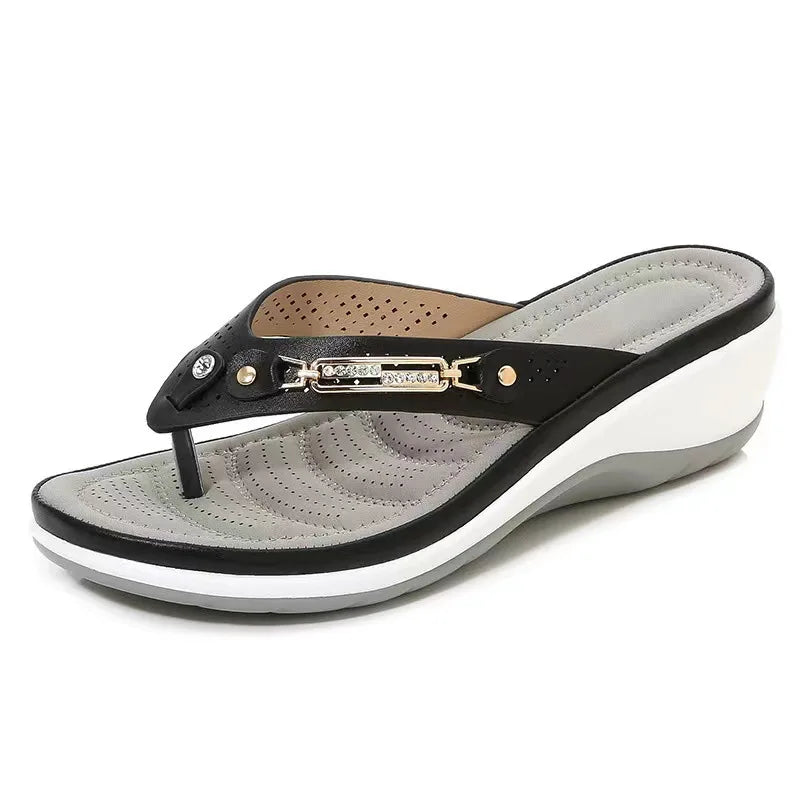 Sandalias Cuña Julieta Metal