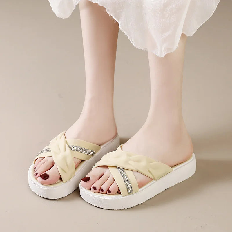 Sandalias Plataforma Perlado