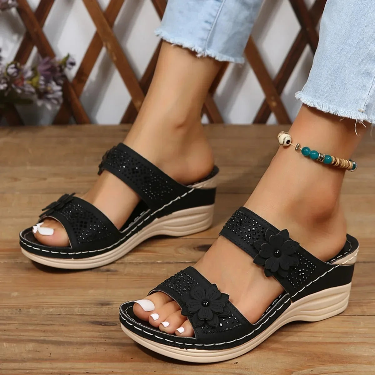 Sandalias Cuña Retro Tandil
