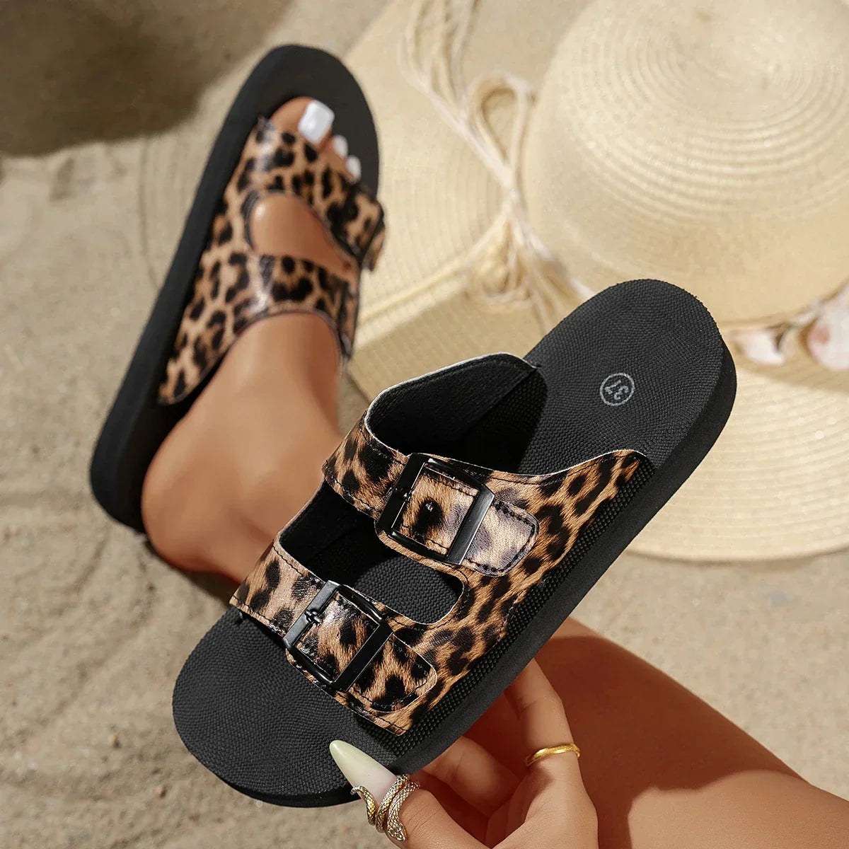 Sandalias Leopardo Kenia