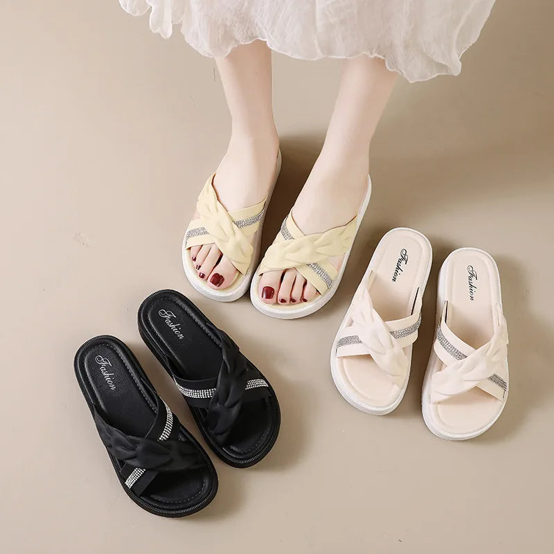 Sandalias Plataforma Perlado