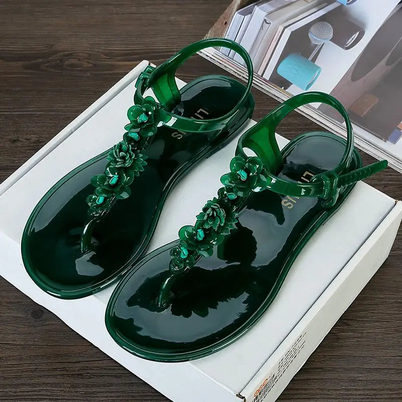 Sandalias Taco Bajo Ónix